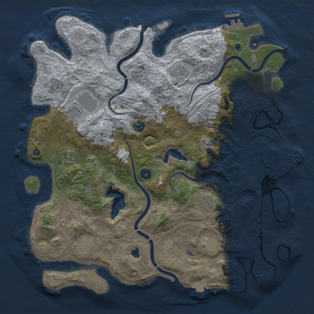 Rust Map: Procedural Map, Size: 4300, Seed: 20220120, 14 Monuments