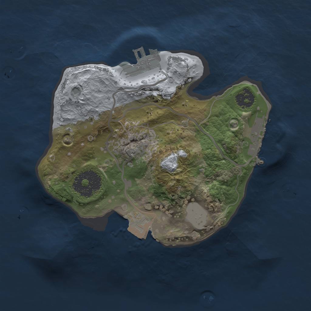 Rust Map: Procedural Map, Size: 1750, Seed: 919809546, 5 Monuments