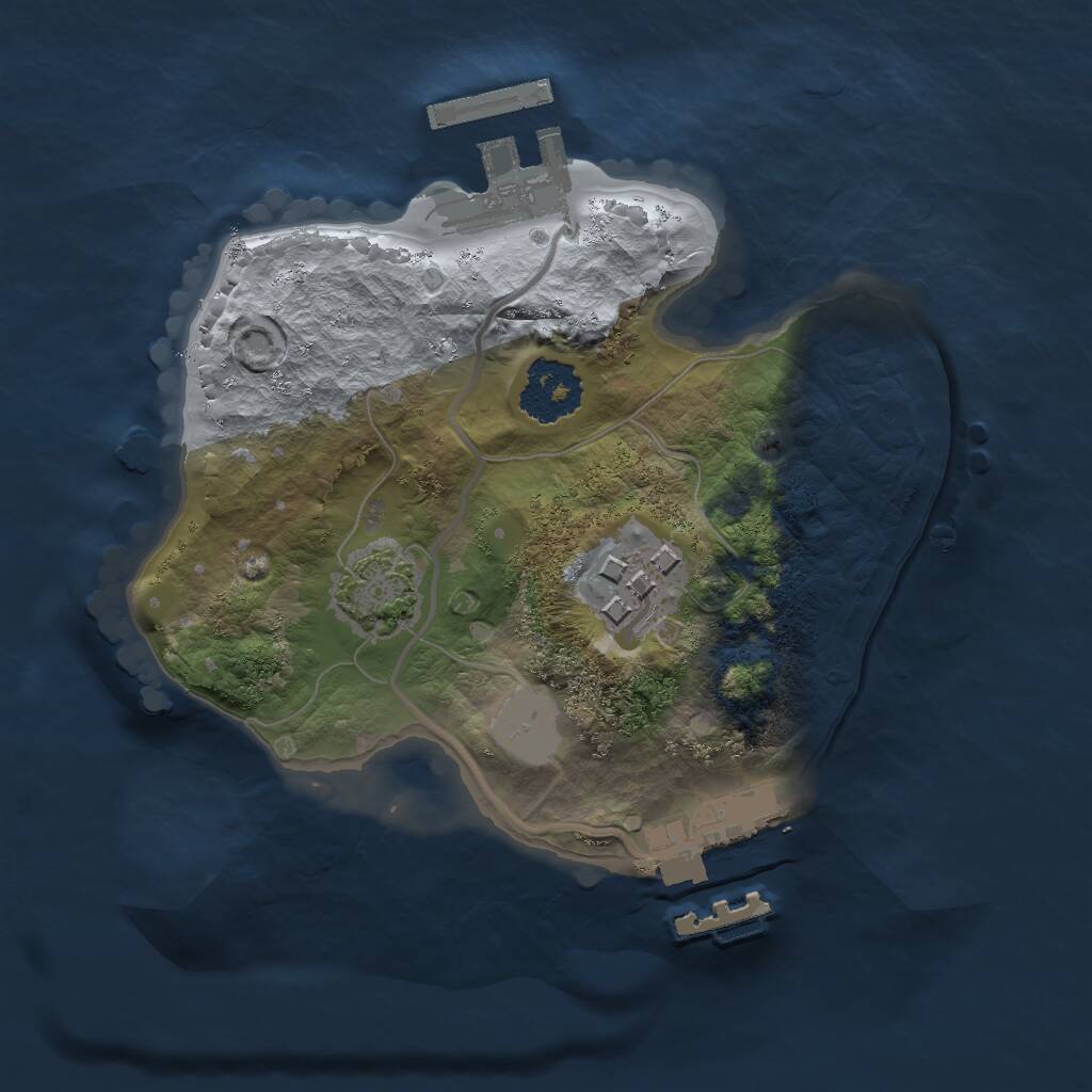 Rust Map: Procedural Map, Size: 1750, Seed: 919809546, 5 Monuments