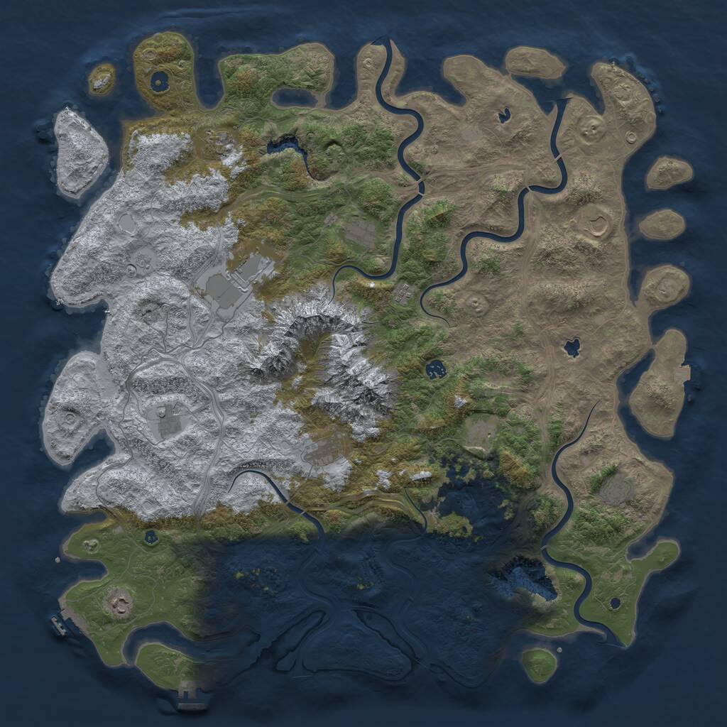 Rust Map: Procedural Map, Size: 5500, Seed: 46524955, 17 Monuments