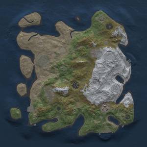 Thumbnail Rust Map: Procedural Map, Size: 3200, Seed: 689759391, 13 Monuments