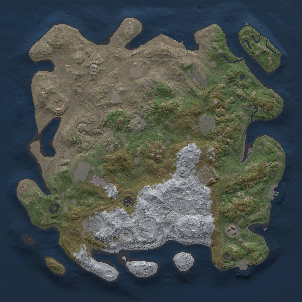 Rust Map: Procedural Map, Size: 4250, Seed: 357997448, 19 Monuments