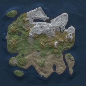 Thumbnail Rust Map: Procedural Map, Size: 3000, Seed: 1368883705, 13 Monuments