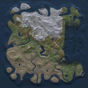 Thumbnail Rust Map: Procedural Map, Size: 4500, Seed: 524600, 16 Monuments