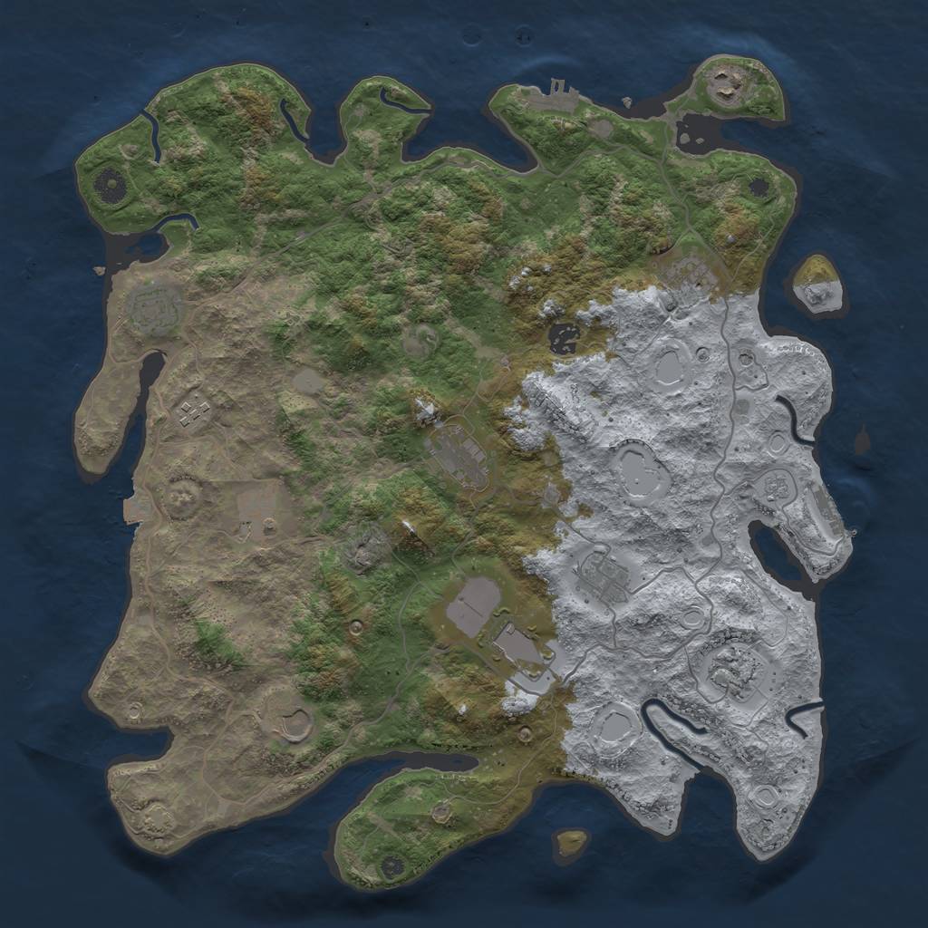 Rust Map: Procedural Map, Size: 4196, Seed: 12004978, 19 Monuments