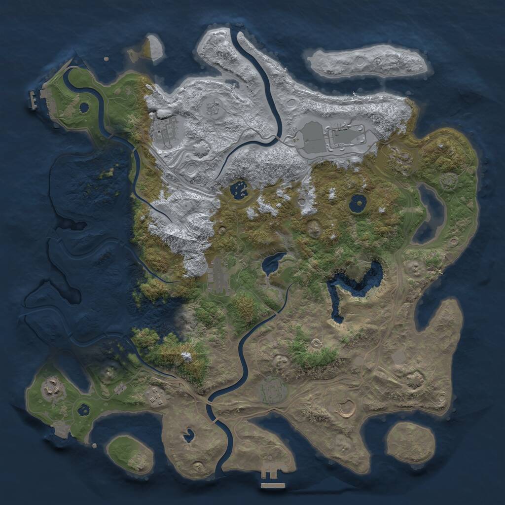 Rust Map: Procedural Map, Size: 4250, Seed: 406839741, 15 Monuments