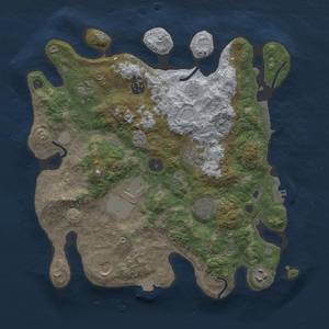 Thumbnail Rust Map: Procedural Map, Size: 3500, Seed: 1697119244, 16 Monuments