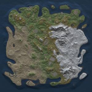 Thumbnail Rust Map: Procedural Map, Size: 5000, Seed: 893845494, 19 Monuments