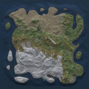 Thumbnail Rust Map: Procedural Map, Size: 4000, Seed: 1172892385, 18 Monuments