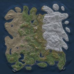 Thumbnail Rust Map: Procedural Map, Size: 4500, Seed: 453810749, 16 Monuments
