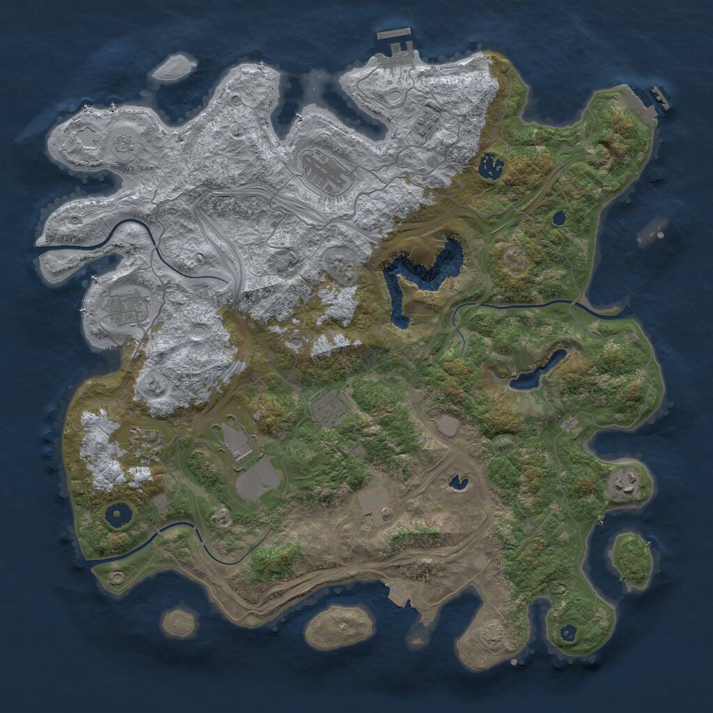Rust Map: Procedural Map, Size: 4250, Seed: 66059, 15 Monuments
