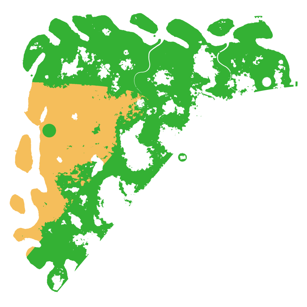 Biome Rust Map: Procedural Map, Size: 6000, Seed: 1383801061
