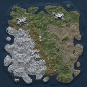 Thumbnail Rust Map: Procedural Map, Size: 5250, Seed: 713954682, 19 Monuments