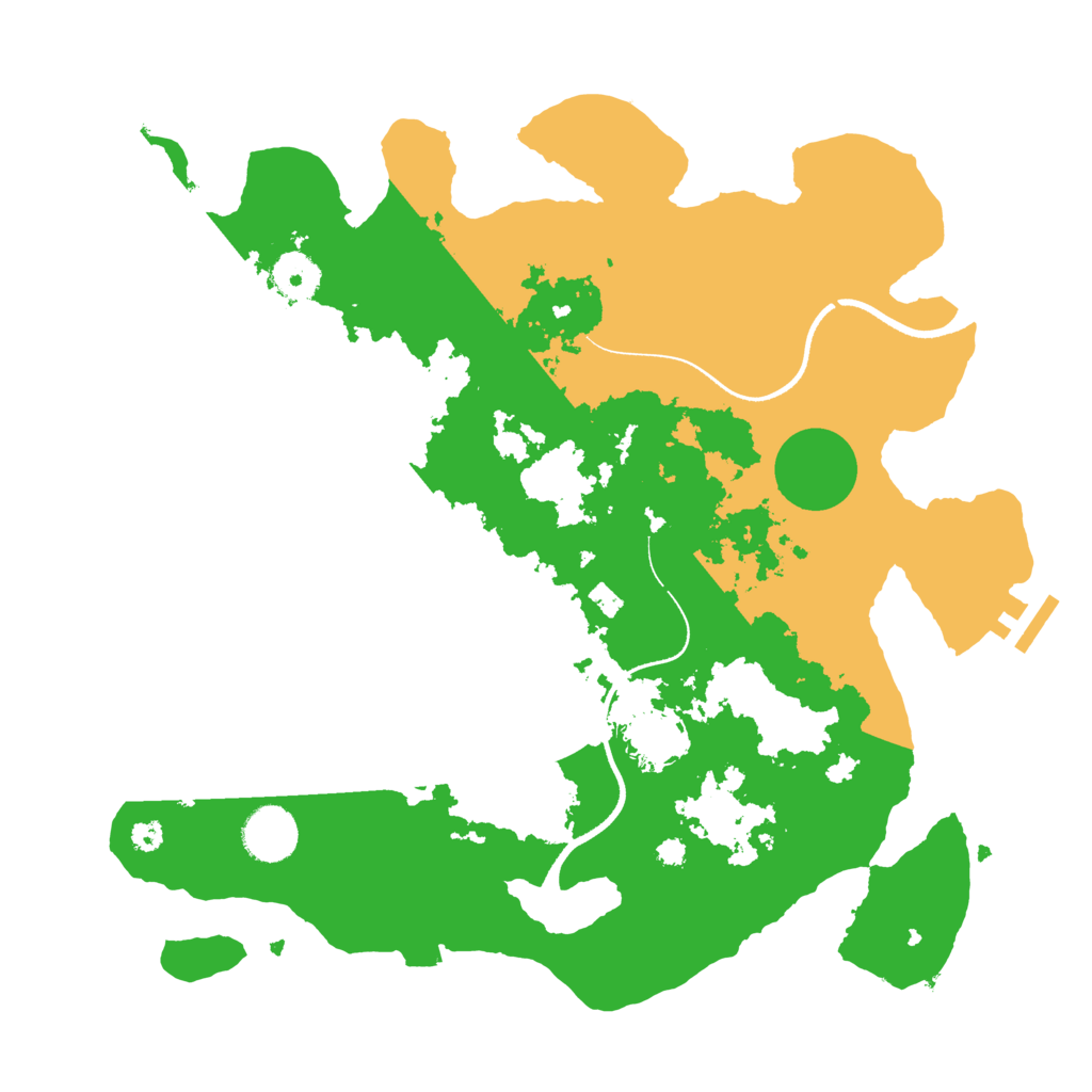 Biome Rust Map: Procedural Map, Size: 3500, Seed: 15554596