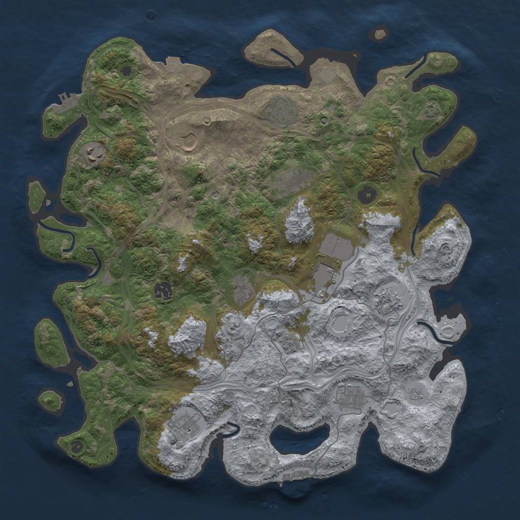 Rust Map: Procedural Map, Size: 4250, Seed: 765098734, 19 Monuments