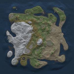 Thumbnail Rust Map: Procedural Map, Size: 3500, Seed: 1061788657, 14 Monuments