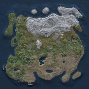 Thumbnail Rust Map: Procedural Map, Size: 4000, Seed: 2089228836, 14 Monuments