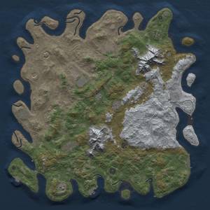 Thumbnail Rust Map: Procedural Map, Size: 5000, Seed: 2122222223, 19 Monuments