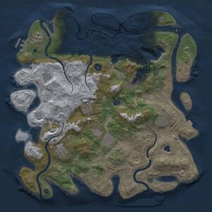 Thumbnail Rust Map: Procedural Map, Size: 4250, Seed: 1059848041, 17 Monuments