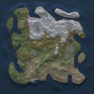 Thumbnail Rust Map: Procedural Map, Size: 3500, Seed: 74657169, 16 Monuments