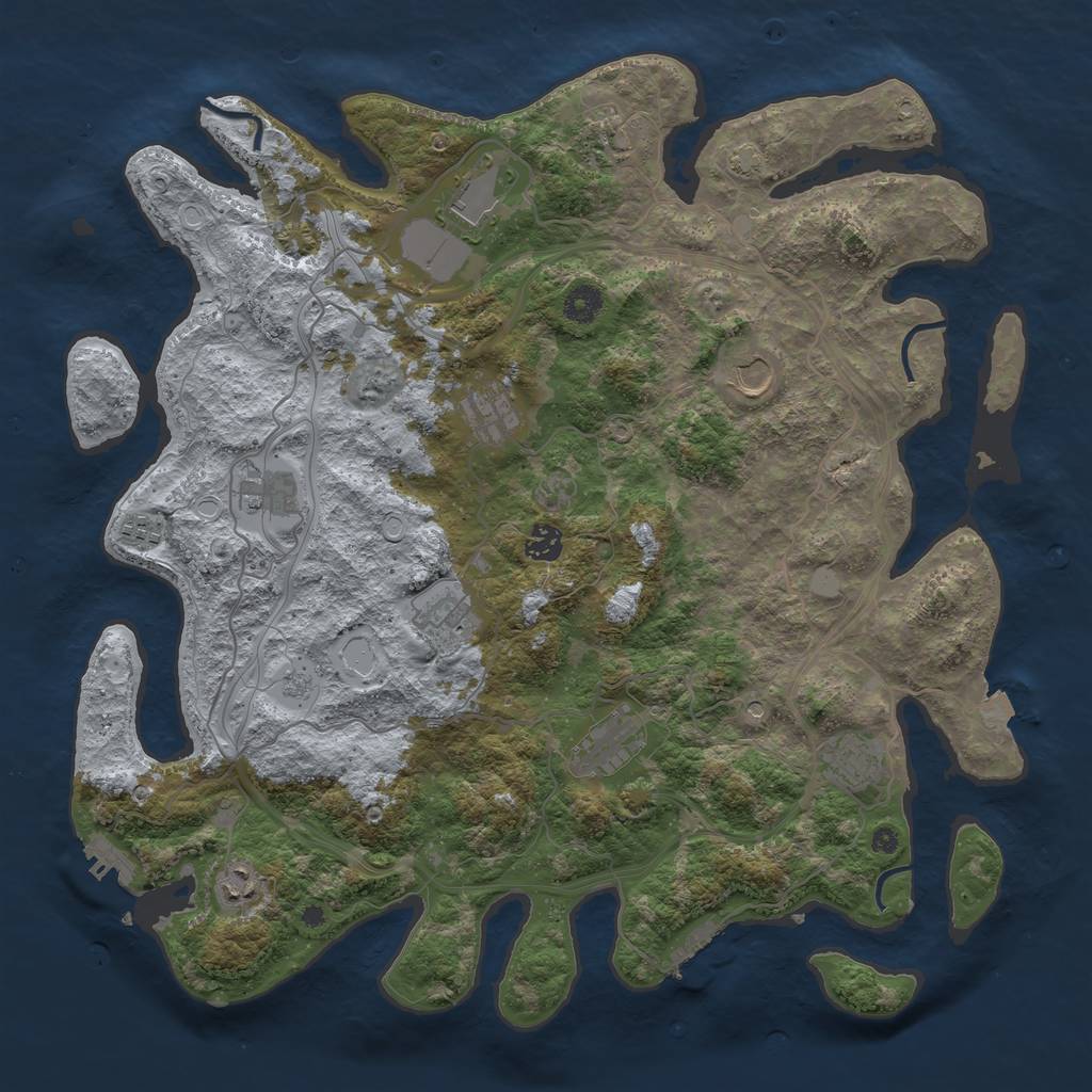 Rust Map: Procedural Map, Size: 4250, Seed: 1193965208, 19 Monuments