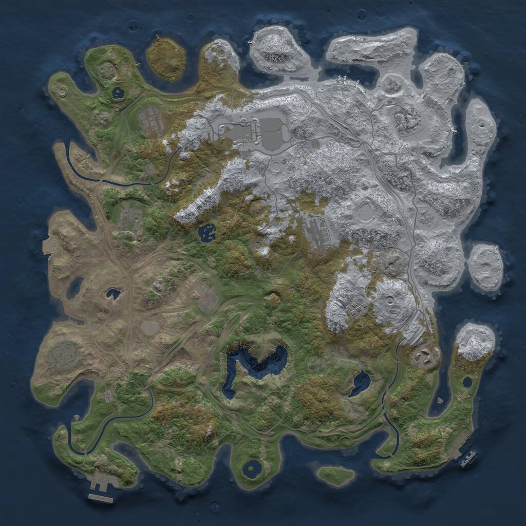 Rust Map: Procedural Map, Size: 4301, Seed: 4522, 16 Monuments