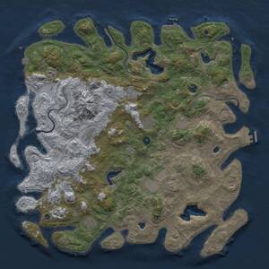 Thumbnail Rust Map: Procedural Map, Size: 5000, Seed: 132314063, 17 Monuments