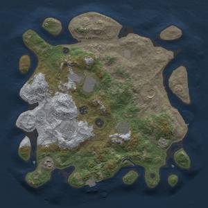 Thumbnail Rust Map: Procedural Map, Size: 3500, Seed: 1893350940, 14 Monuments