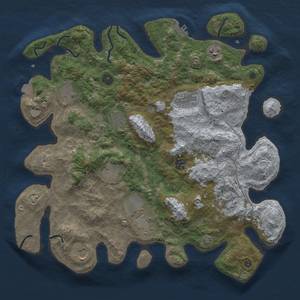 Thumbnail Rust Map: Procedural Map, Size: 4000, Seed: 939525591, 17 Monuments