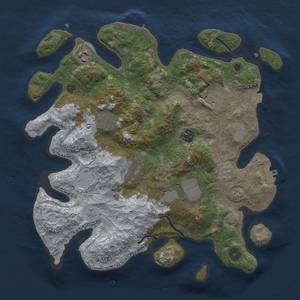 Thumbnail Rust Map: Procedural Map, Size: 3500, Seed: 2202028, 15 Monuments