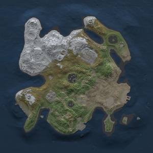 Thumbnail Rust Map: Procedural Map, Size: 2500, Seed: 76237645, 9 Monuments