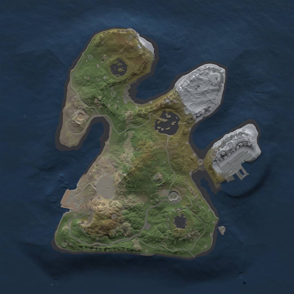 Rust Map: Procedural Map, Size: 1800, Seed: 687892339, 6 Monuments