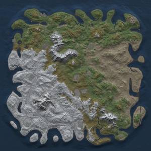 Thumbnail Rust Map: Procedural Map, Size: 5500, Seed: 662421123, 19 Monuments