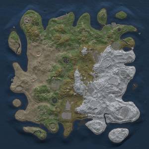 Thumbnail Rust Map: Procedural Map, Size: 4000, Seed: 995808602, 19 Monuments