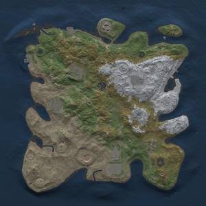 Thumbnail Rust Map: Procedural Map, Size: 3500, Seed: 1435456457, 16 Monuments