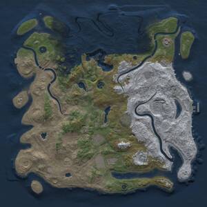 Thumbnail Rust Map: Procedural Map, Size: 4500, Seed: 1909317111, 16 Monuments