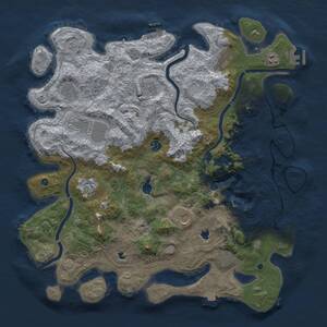 Thumbnail Rust Map: Procedural Map, Size: 4500, Seed: 9035768, 16 Monuments
