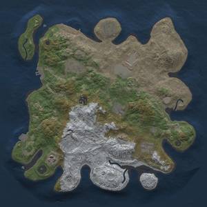 Thumbnail Rust Map: Procedural Map, Size: 3500, Seed: 1250140872, 17 Monuments