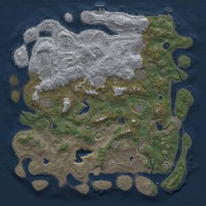 Thumbnail Rust Map: Procedural Map, Size: 4750, Seed: 625161896, 16 Monuments