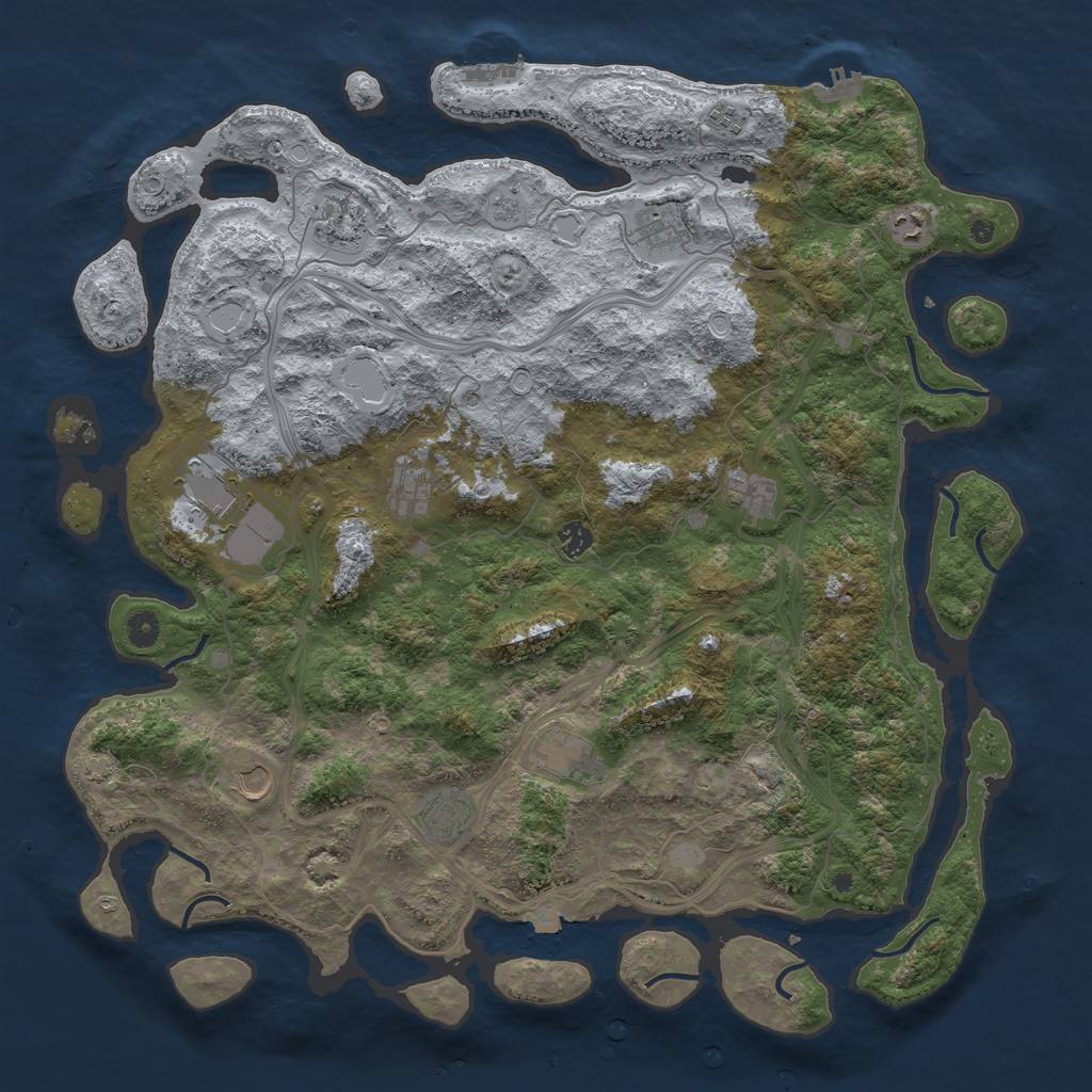 Rust Map: Procedural Map, Size: 4750, Seed: 625161896, 19 Monuments