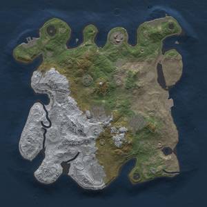 Thumbnail Rust Map: Procedural Map, Size: 3000, Seed: 1274369220, 13 Monuments