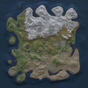 Thumbnail Rust Map: Procedural Map, Size: 3500, Seed: 21457559, 16 Monuments