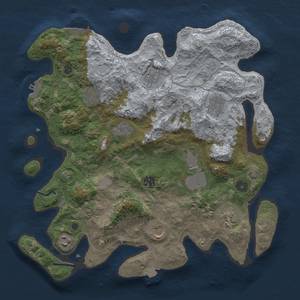 Thumbnail Rust Map: Procedural Map, Size: 3750, Seed: 49365814, 17 Monuments