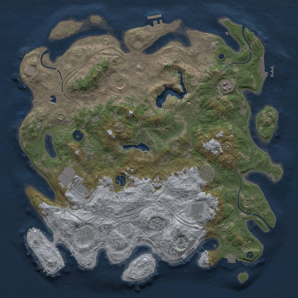 Rust Map: Procedural Map, Size: 4250, Seed: 871118797, 15 Monuments