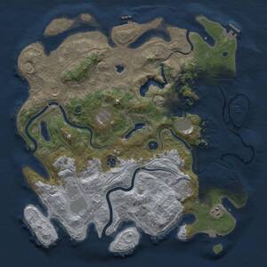 Thumbnail Rust Map: Procedural Map, Size: 4250, Seed: 871118797, 15 Monuments