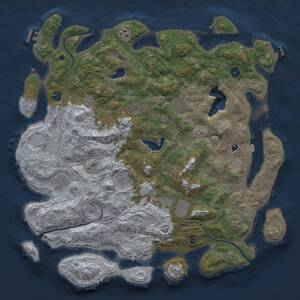 Thumbnail Rust Map: Procedural Map, Size: 4500, Seed: 744604452, 15 Monuments