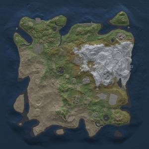 Thumbnail Rust Map: Procedural Map, Size: 3500, Seed: 1350524278, 16 Monuments