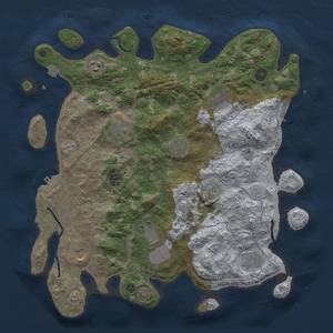 Thumbnail Rust Map: Procedural Map, Size: 4000, Seed: 1626550768, 18 Monuments