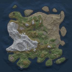 Thumbnail Rust Map: Procedural Map, Size: 3500, Seed: 1668093843, 13 Monuments