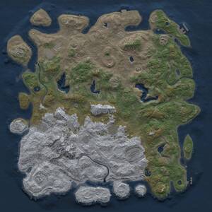 Thumbnail Rust Map: Procedural Map, Size: 5000, Seed: 1974388415, 16 Monuments